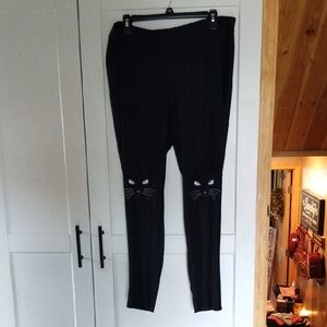 torrid Black Leggings with White Logo Tag